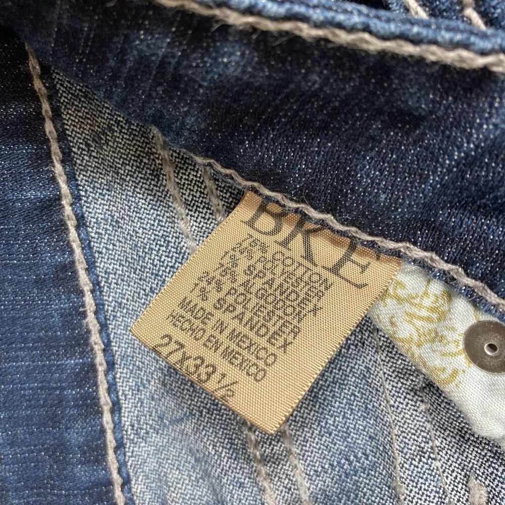 BKE Denim Sabrina 27 Boot Women Stretch Low Rise Blue Jeans Flip Pocket 28x33.5 - Picture 8 of 9